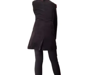 Abrigo Desigual mujer negro y rojo