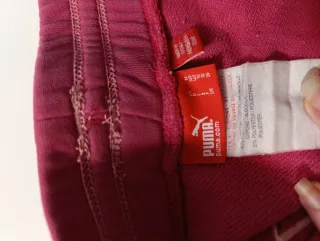 Pantalón corto deportivo algodón Puma rosa y beige