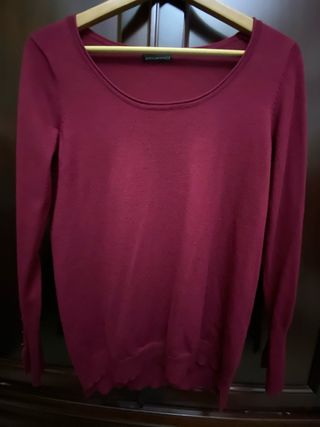 Jersey básico burdeos