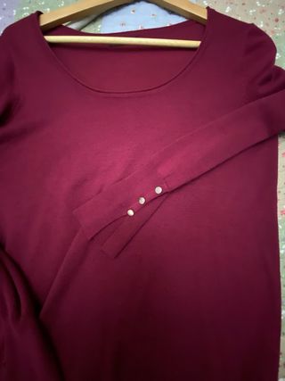 Jersey básico burdeos