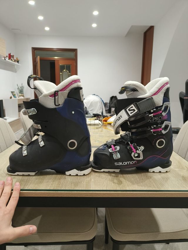 Botas de esquí Salomon 24.5 + accesorios