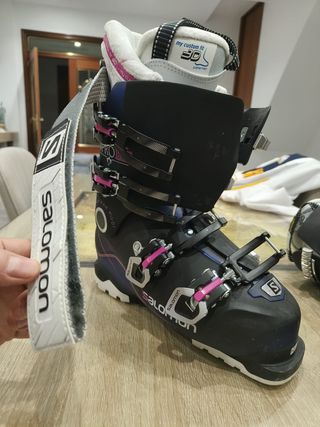 Botas de esquí Salomon 24.5 + accesorios