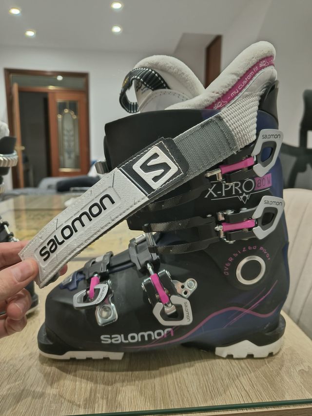 Botas de esquí Salomon 24.5 + accesorios