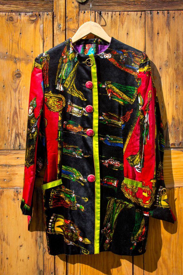 Chaqueta de diseño vanguardista multicolor