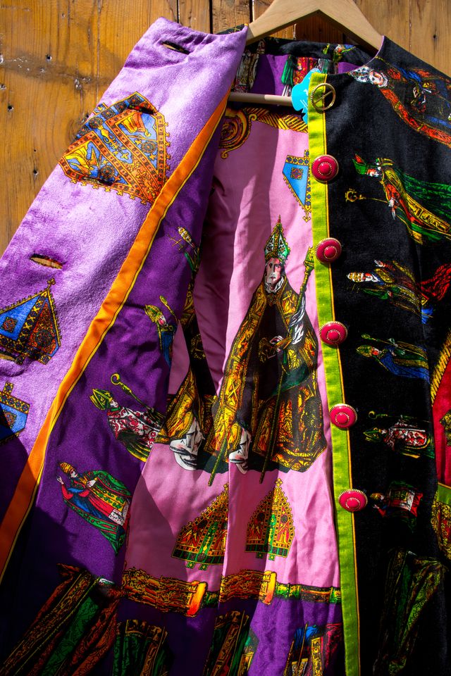 Chaqueta de diseño vanguardista multicolor