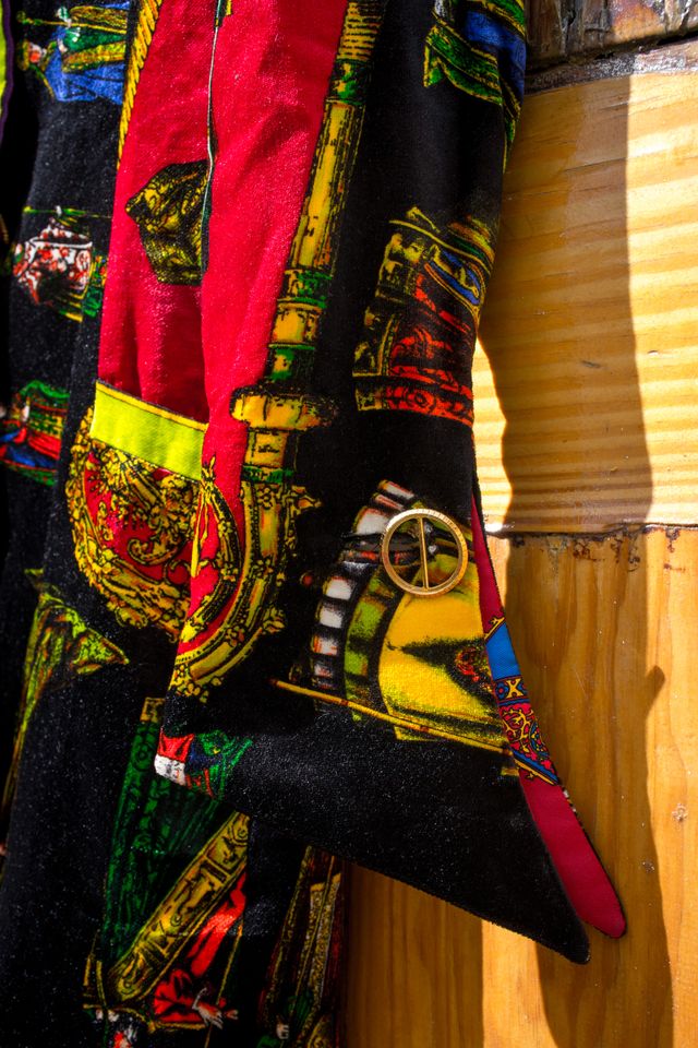 Chaqueta de diseño vanguardista multicolor