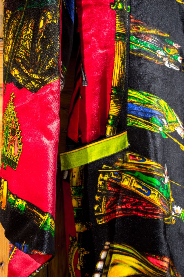 Chaqueta de diseño vanguardista multicolor