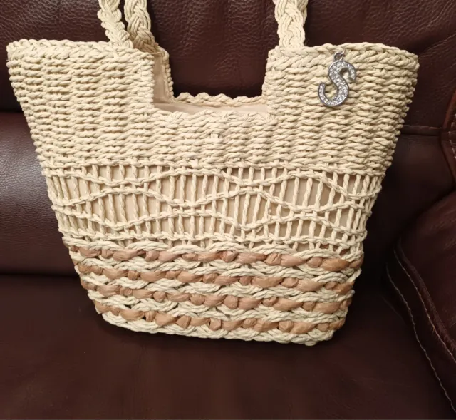Bolso tote tejido estilo francés
