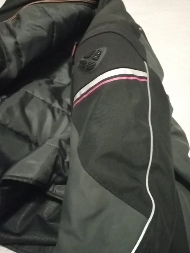 Chaqueta de motorista negra y gris  XL