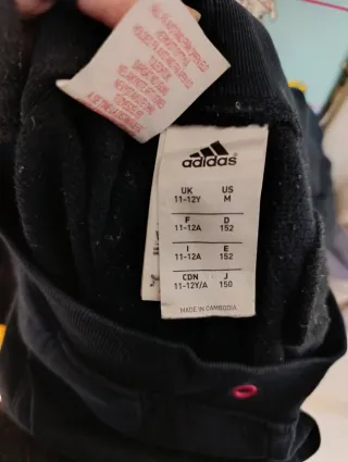 Pantalón chándal Adidas negro y rosa vintage y2k