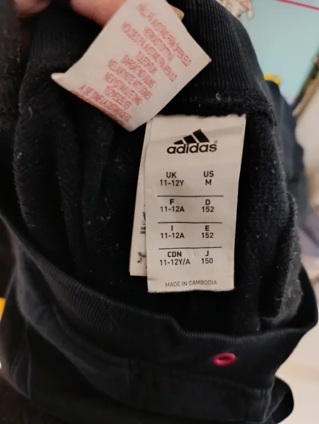 Pantalón chándal Adidas negro y rosa vintage y2k