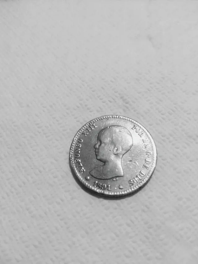 1 Peseta Alfonso XIII 1891