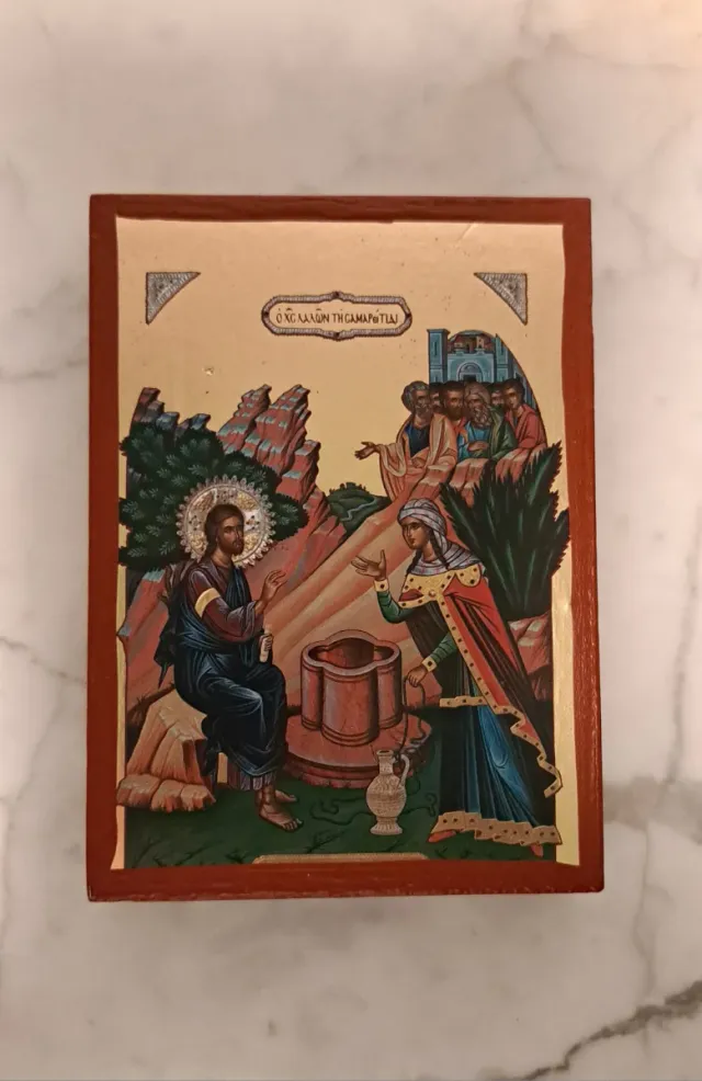 Lote 2 iconos bizantinos religiosos