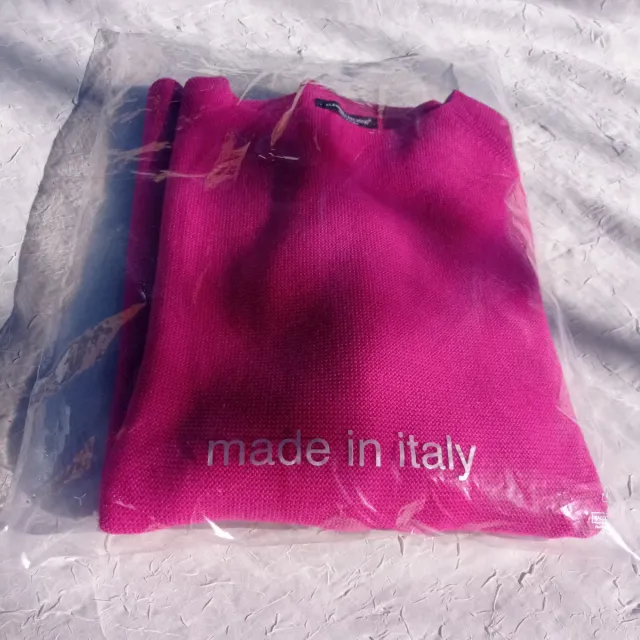 Maglione Eleonora Delbono Lana Rosa Taglia Unica