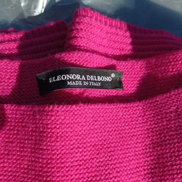 Maglione Eleonora Delbono Lana Rosa Taglia Unica
