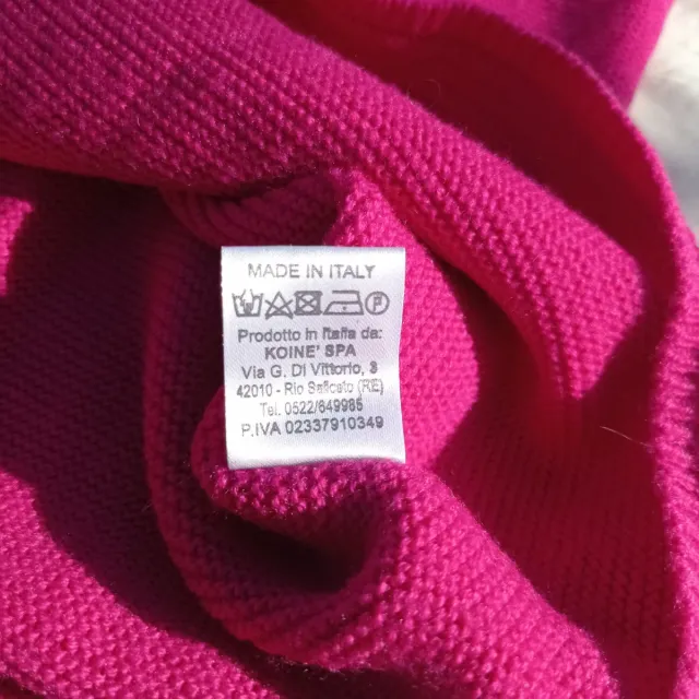 Maglione Eleonora Delbono Lana Rosa Taglia Unica