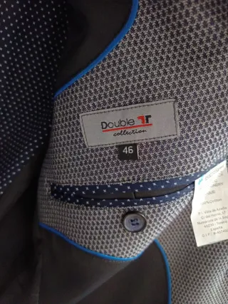 Americana Hombre Double T Azul/Gris