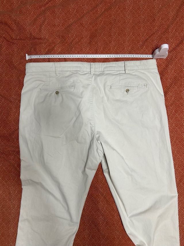 Pantalón Chino Recto Emidio Tucci Talla 56 Beige