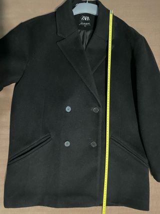 Abrigo Zara Lana Negro Talla M