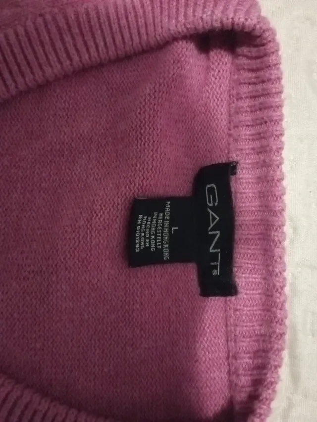 Jersey Gant Hombre Rosa Talla M