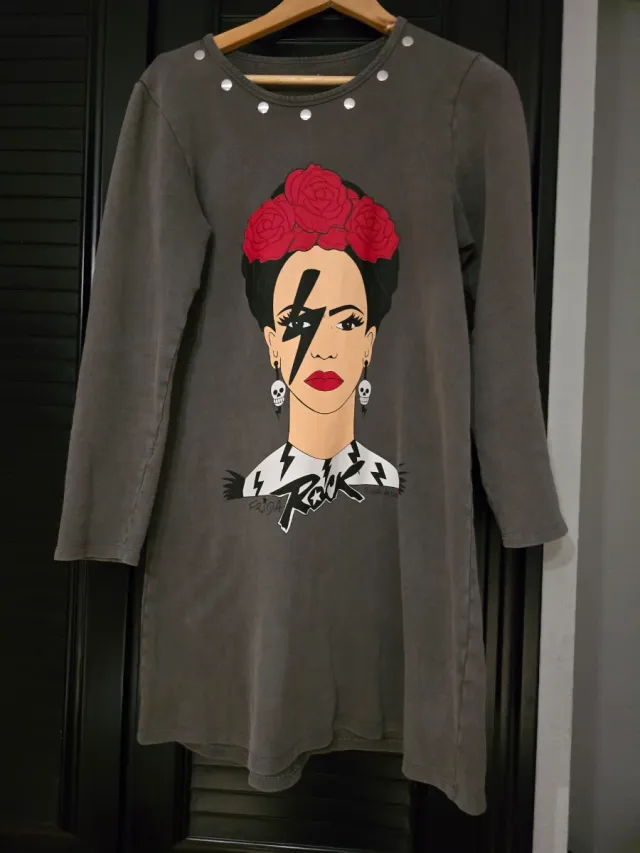 Lote de 8 vestidos Vestido Frida Kahlo Rock Gris