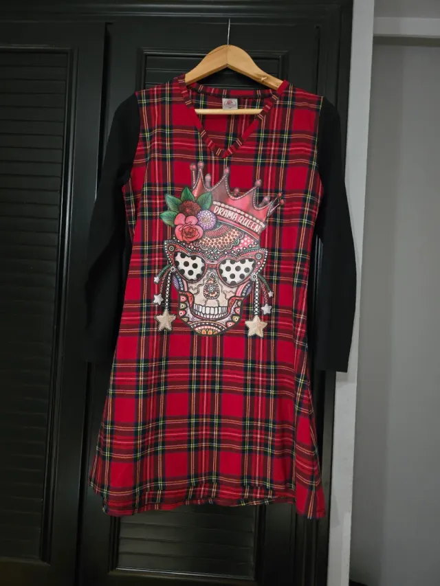 Lote de 8 vestidos Vestido Frida Kahlo Rock Gris