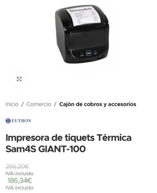 Impresora Térmica S4MAS Negra