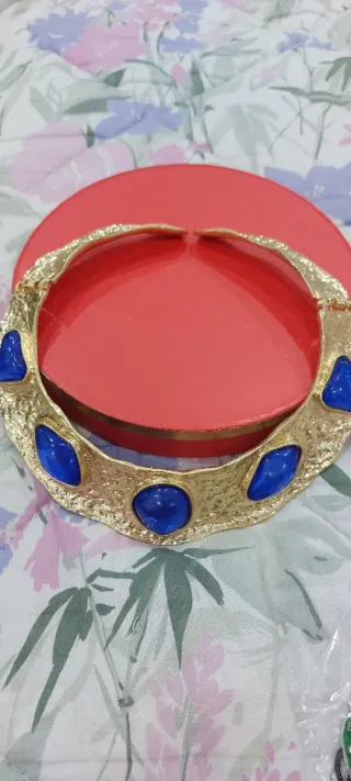 Collana bijotteria con pietre blu