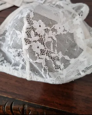 Pack 2 Sujetadores Encaje Etam morado y blanco XS