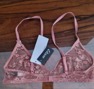 Pack 2 Sujetadores Encaje Etam morado y blanco XS