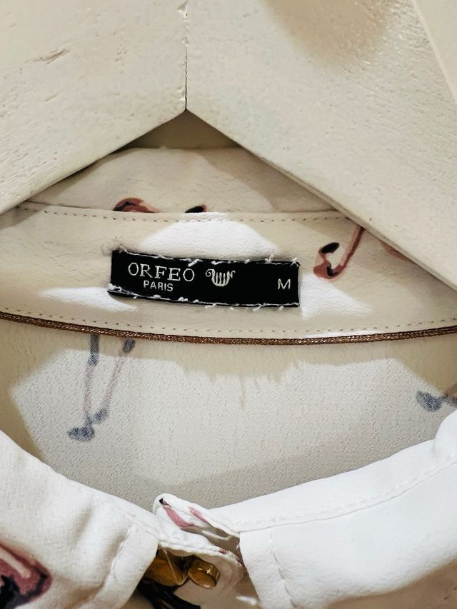 Camisa con estampado de flamencos Orfeo