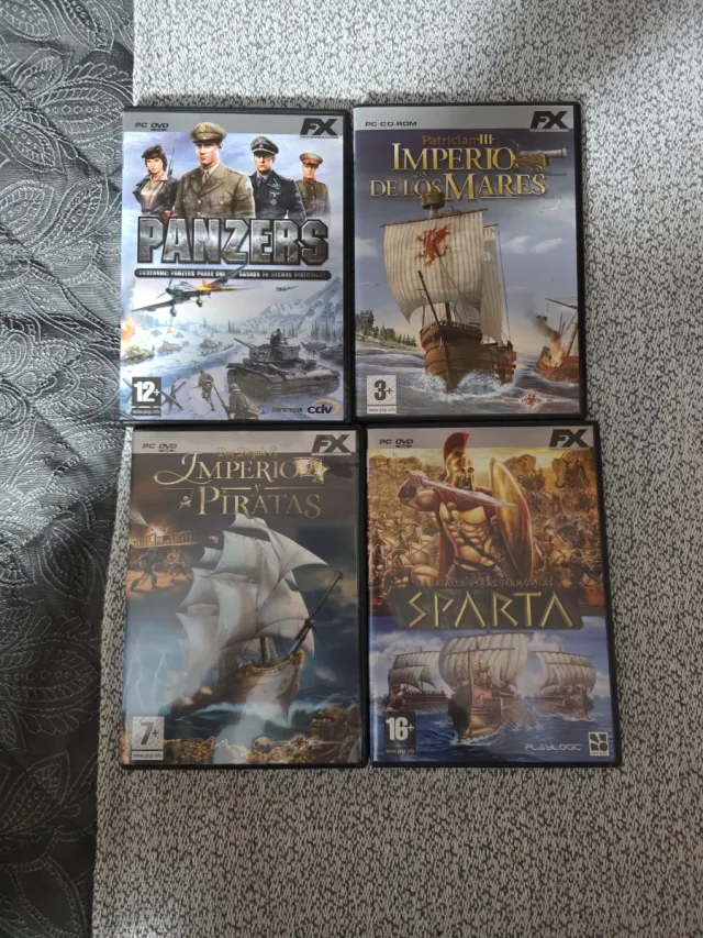 Lote 4 Juegos PC FX: Panzers, Patrician III, Imperio Piratas, Sparta