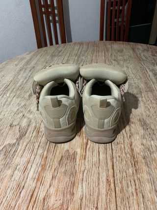 Zapatillas Zara Skate Cordones Beige Multicolor