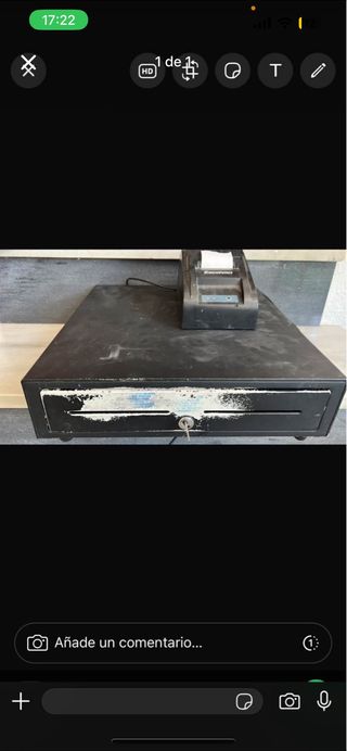 Caja registradora con impresora de tickets