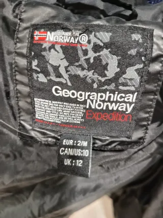 Chaqueta Geographical Norway Talla M Negra