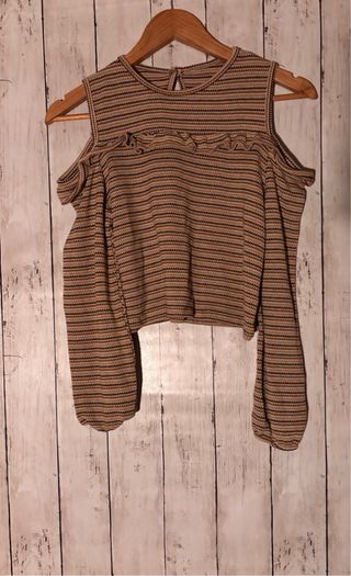 Top manga larga con hombros descubiertos Talla S-M