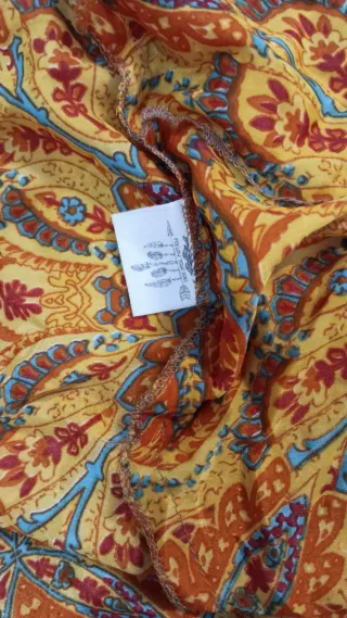 Vestido estampado naranja unitalla