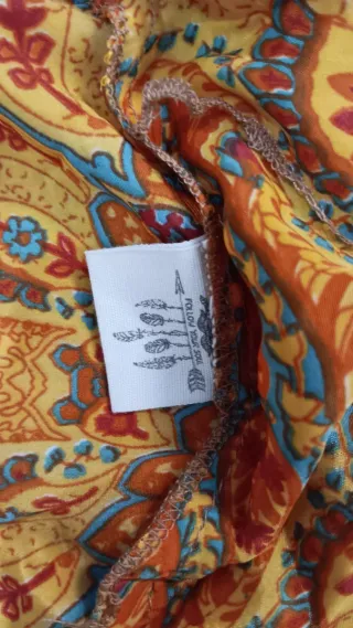 Vestido estampado naranja unitalla