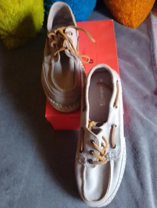 Mocasines Pull&Bear Beige Talla 40