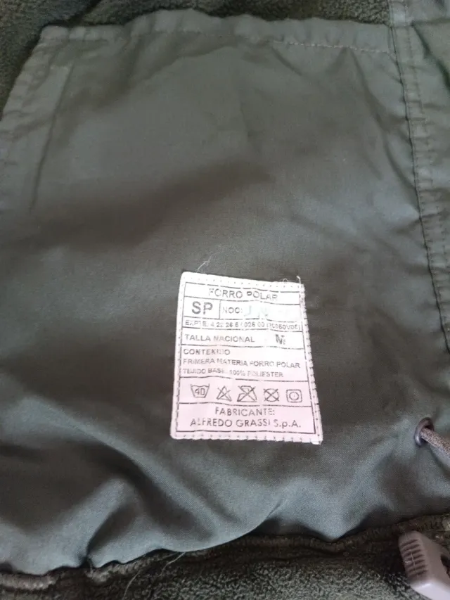 Chaqueta polar verde militar M