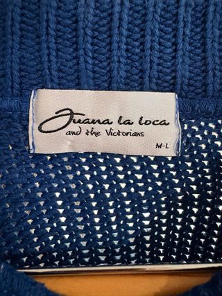 Jersey de rayas azul, beige y morado talla M-L