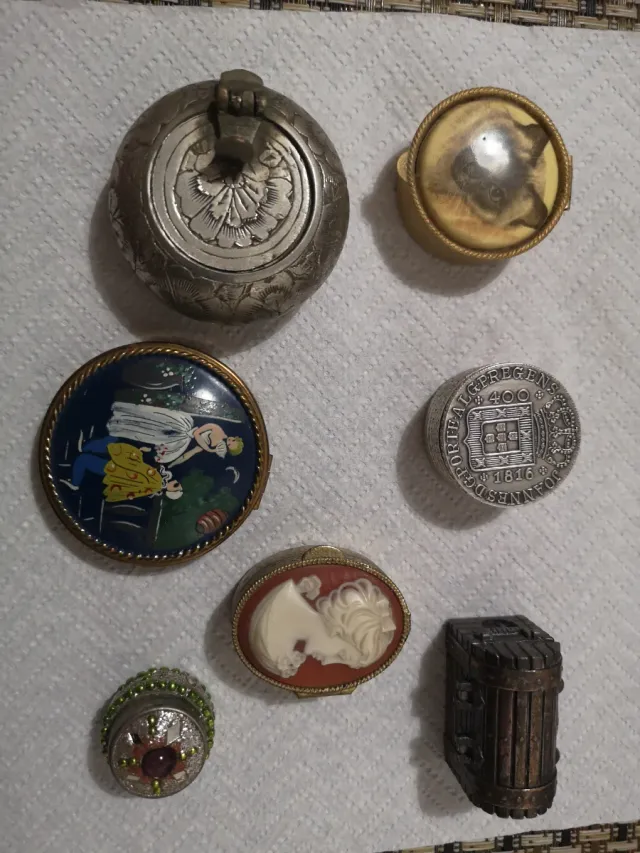 Lote 7 cajitas decorativas vintage