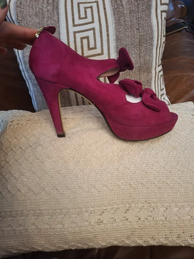 Zapatos de tacón rosa/morado