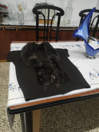 Chaleco mujer piel auténtica talla M