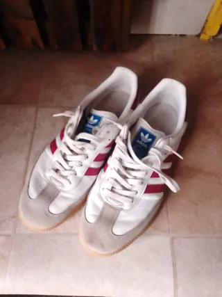 Adidas Bambas Blancas y Rojas...originales