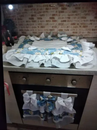 Coordinato cucina shabby chic tessuto