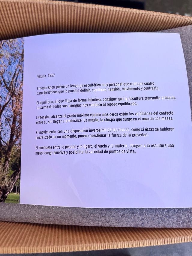 Pieza de arte Ernesto Knorr Ales