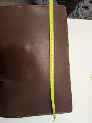 Maletín de cuero marrón 40x30