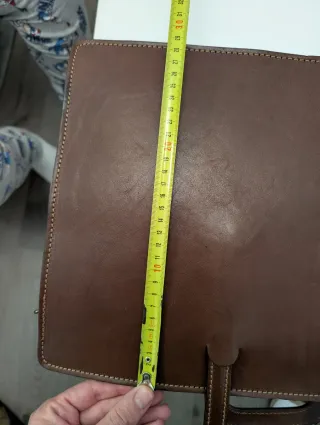 Maletín de cuero marrón 40x30