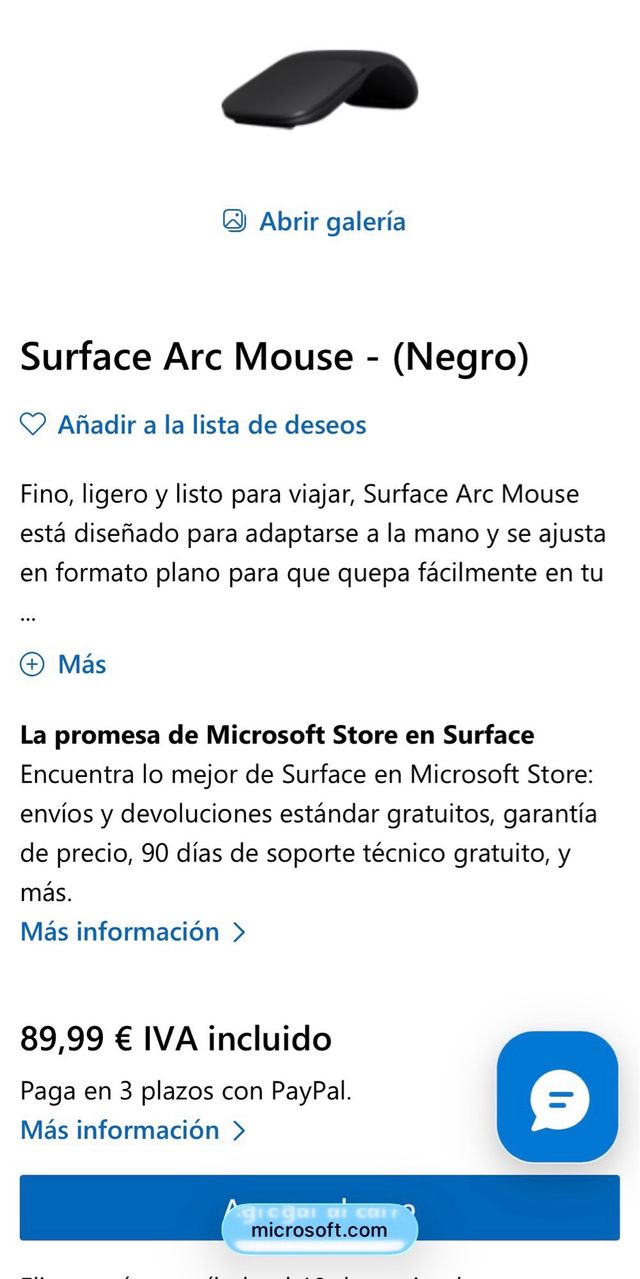 Microsoft Surface Arc Mouse Negro